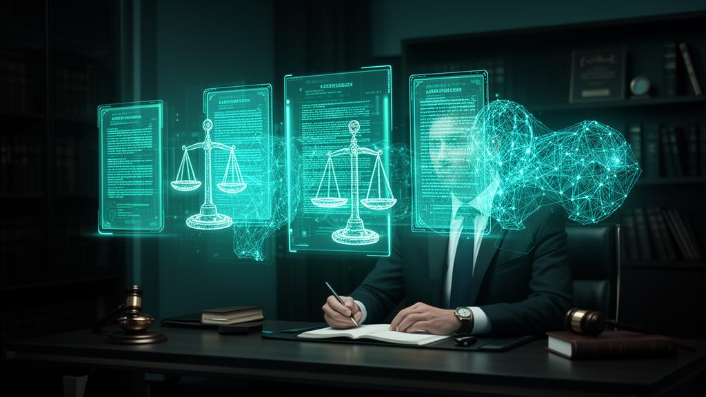 AI in Legal Practice - Futuristic Law Office