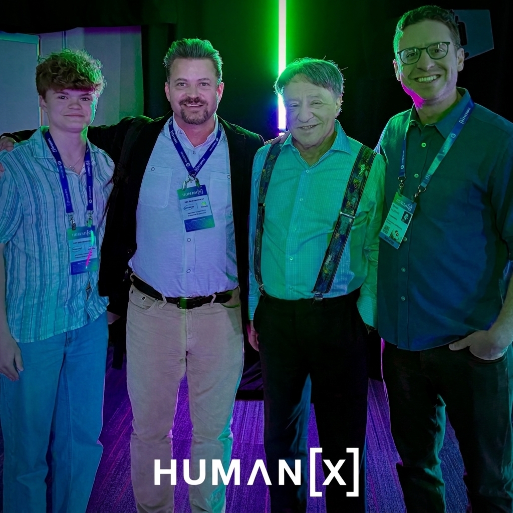 Group photo with Ray Kurzweil at HumanX 2026