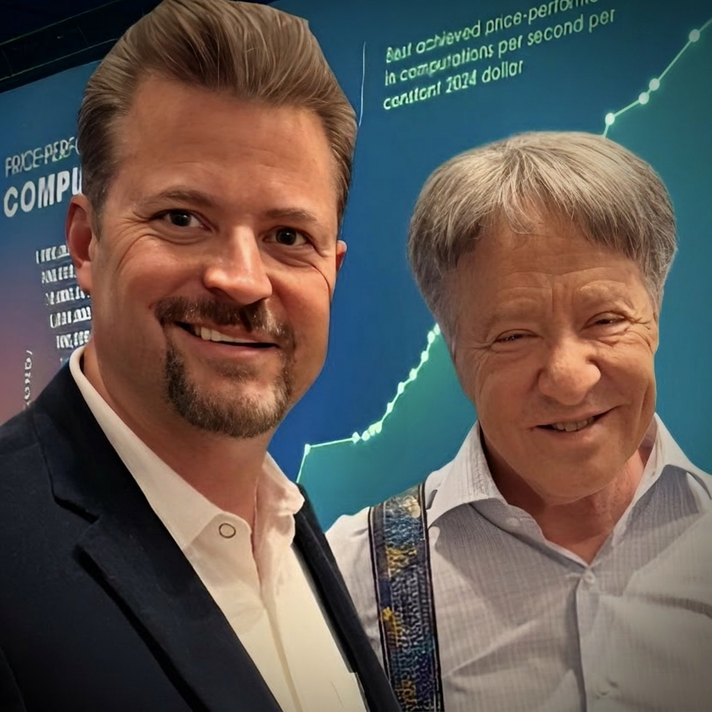 Matt Mishak with Ray Kurzweil at HumanX 2026