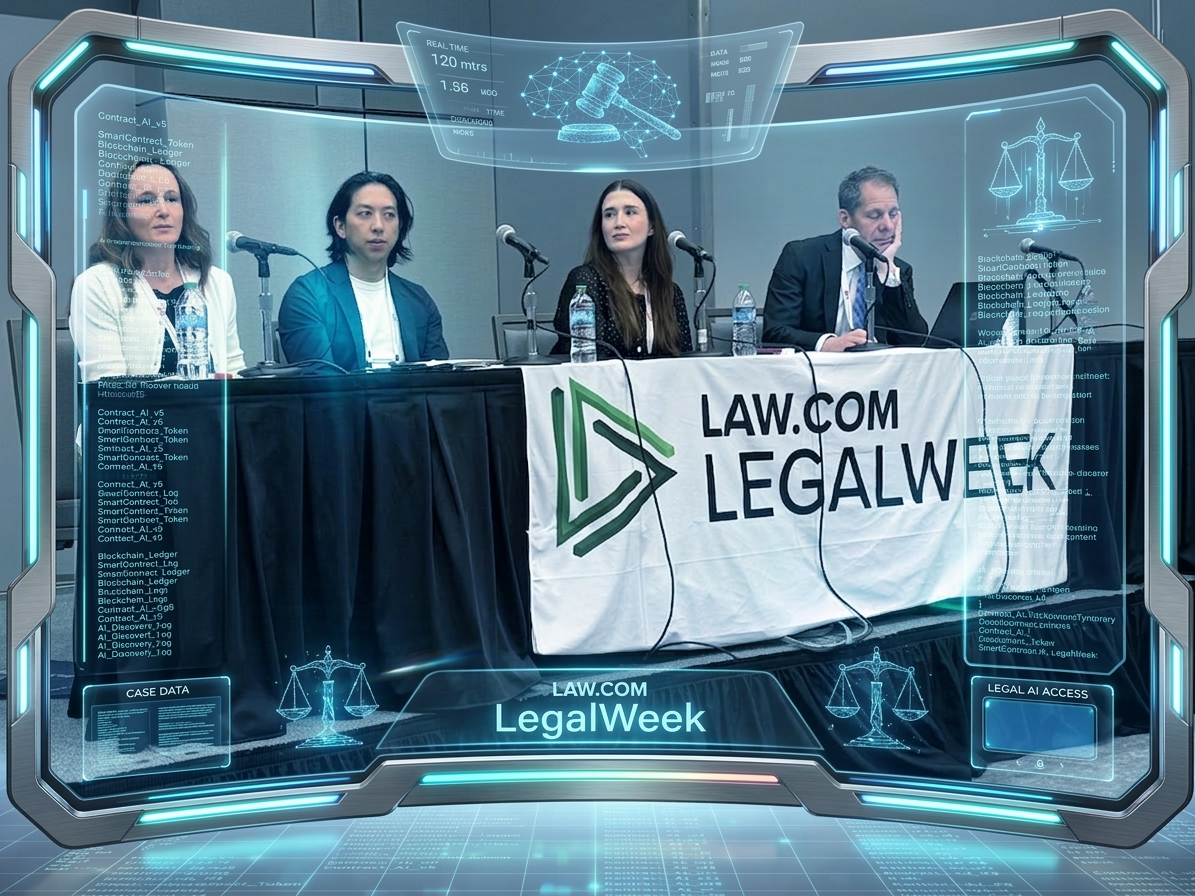LegalWeek 2026 AI Agents 101 panel — Julie Chapman (LexisNexis), Ethan Wong (Anthropic), Kassi Burns (King & Spalding), and John Rosenthal (Shook Hardy & Bacon)