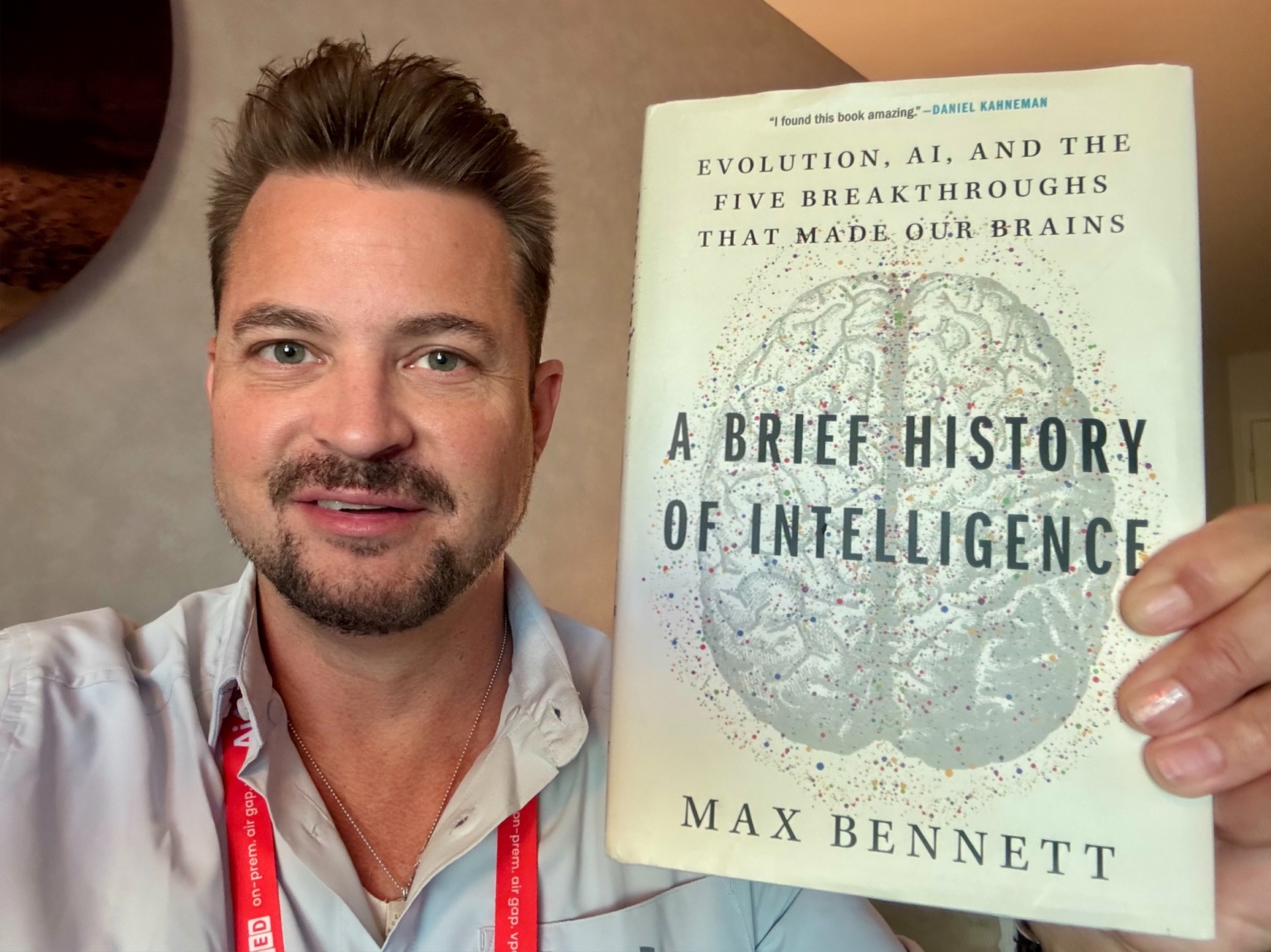 Matt Mishak with A Brief History of Intelligence by Max Bennett