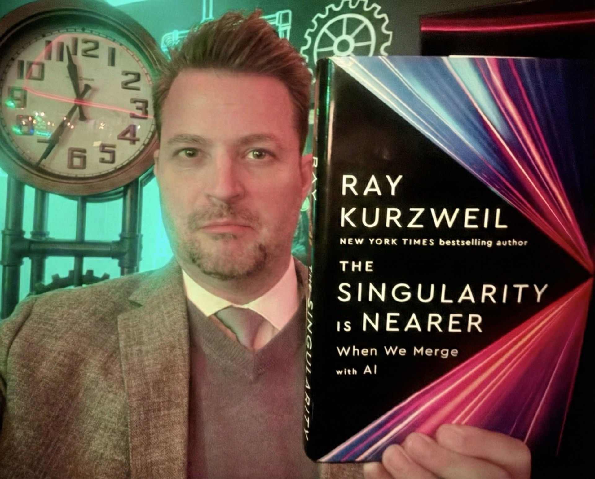 Matt Mishak with The Singularity Is Nearer by Ray Kurzweil