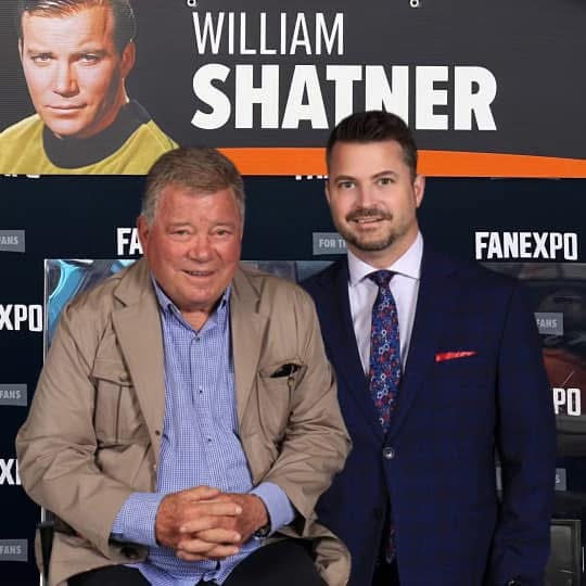 Matt Mishak with William Shatner at FAN EXPO