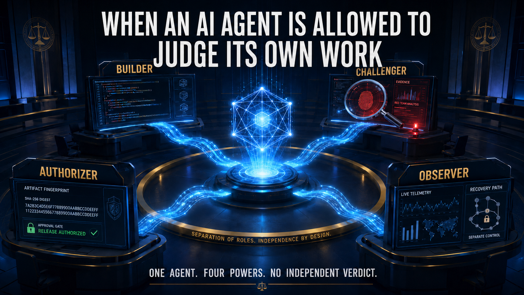 When an AI Agent Is Allowed to Judge Its Own Work